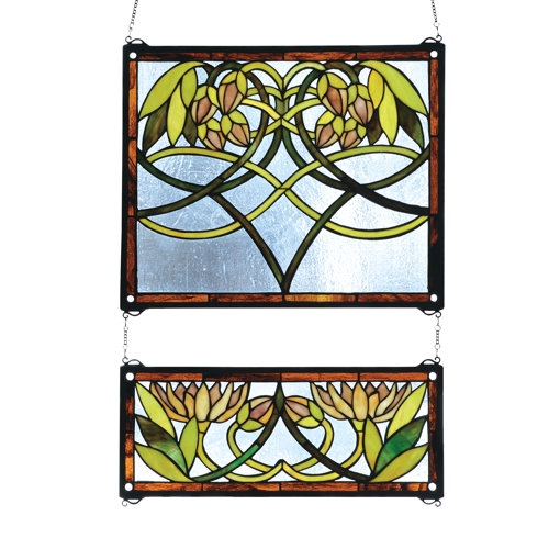 Meyda Tiffany 2 Piece Waterlily Stained Glass Window Wayfair